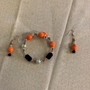 Southwestern bracelet and matching earrings